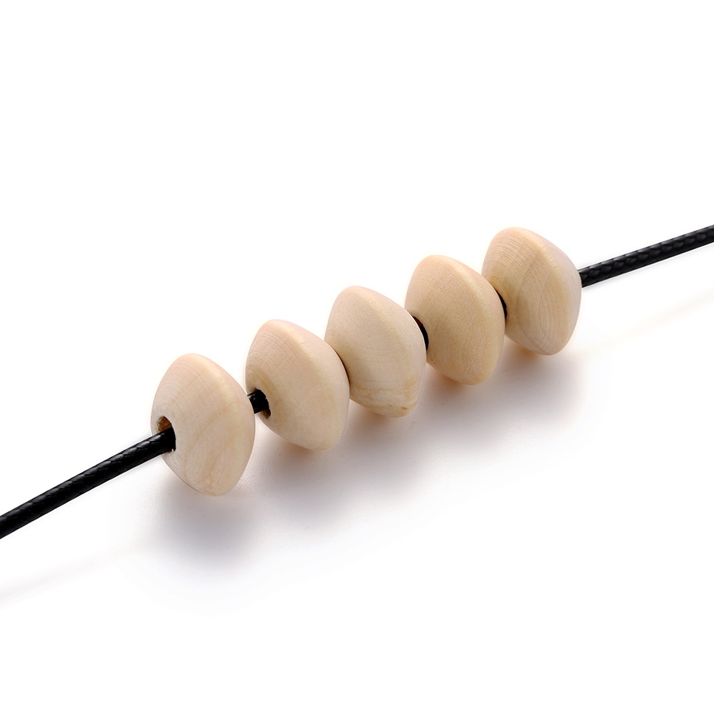 Set 100 Hạt Gỗ 10 12 15mm Xâu Chuỗi Làm Trang Sức Thủ Công