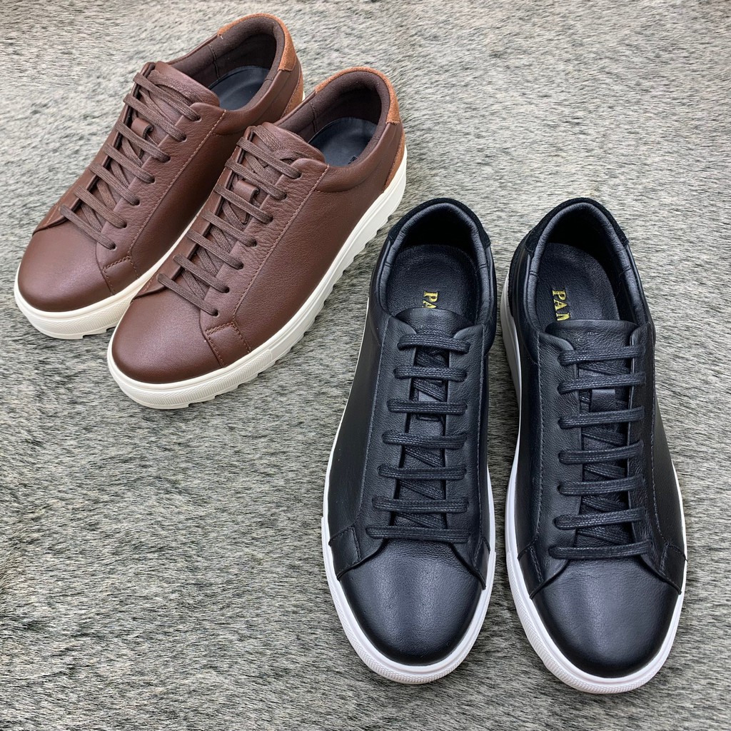 Giầy thể thao/sneaker nam da bò thật đế tăng cao