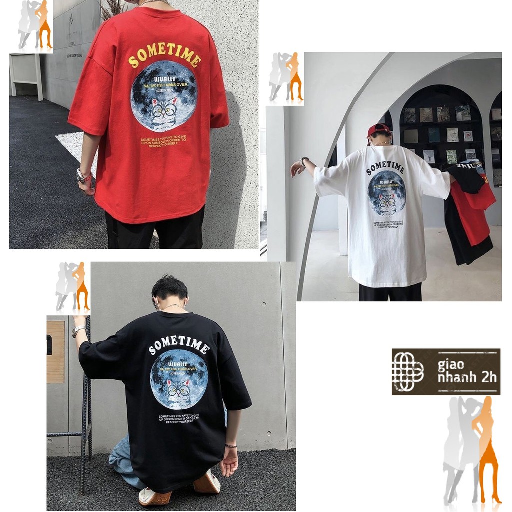 [Có full video] Áo thun unisex SOMETIME form rộng tay lỡ - Trùm Chuyên Sỉ Thời Trang - 20315911