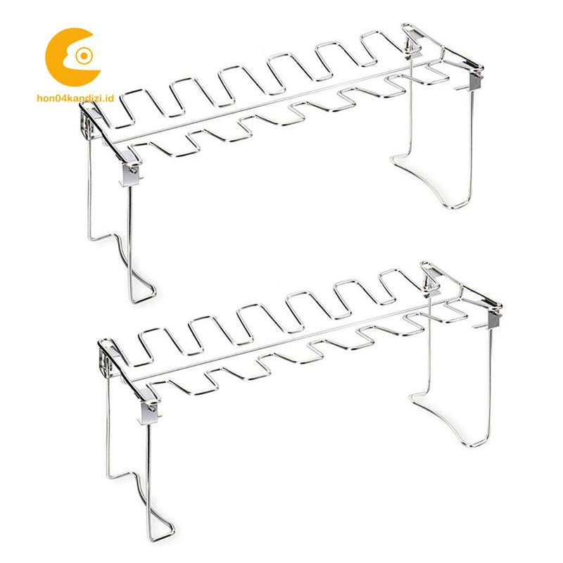 2 Pcs Chicken Leg Wing Grill Rack, Stainless Steel Roaster Stand