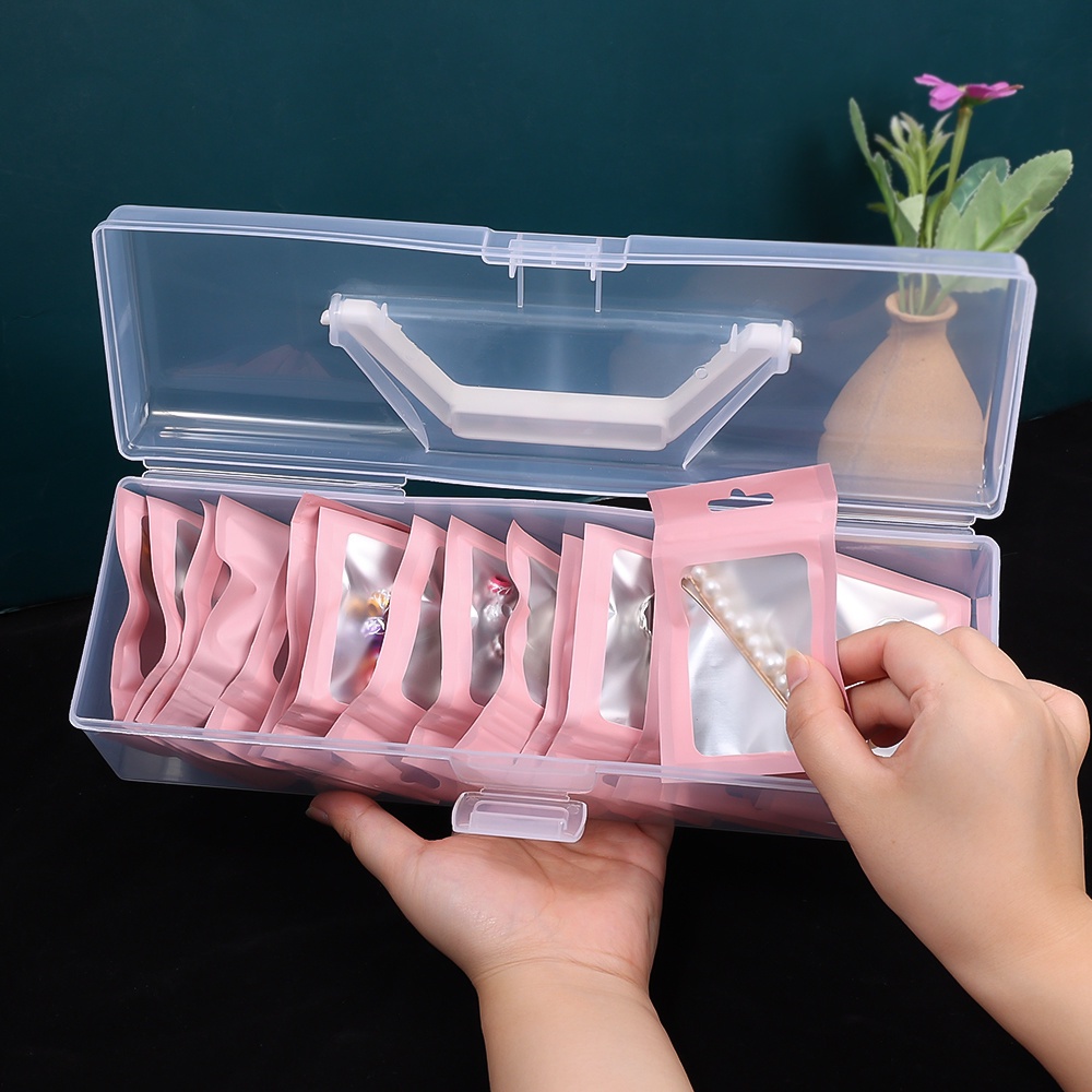 Hộp Nhựa Sức Chứa Lớn Có Tay Cầm Dùng Đựng Đồ Trang Sức / Văn Phòng Phẩm