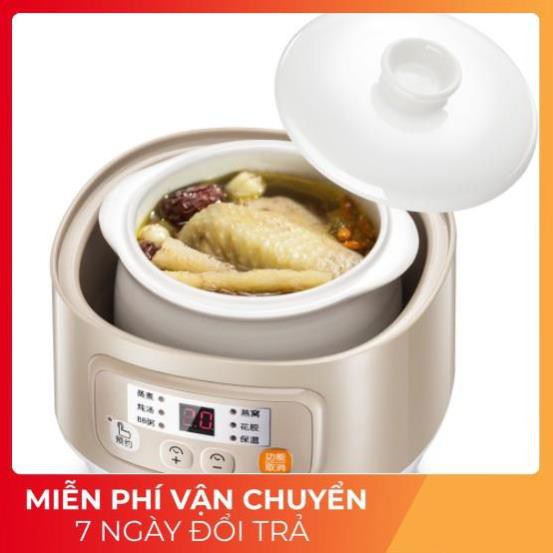 Nồi nấu cháo, ninh, hầm, hấp cách thủy Bear DDZ-A08D1, sử dụng gốm sứ cao cấp |BH 12 THÁNG|