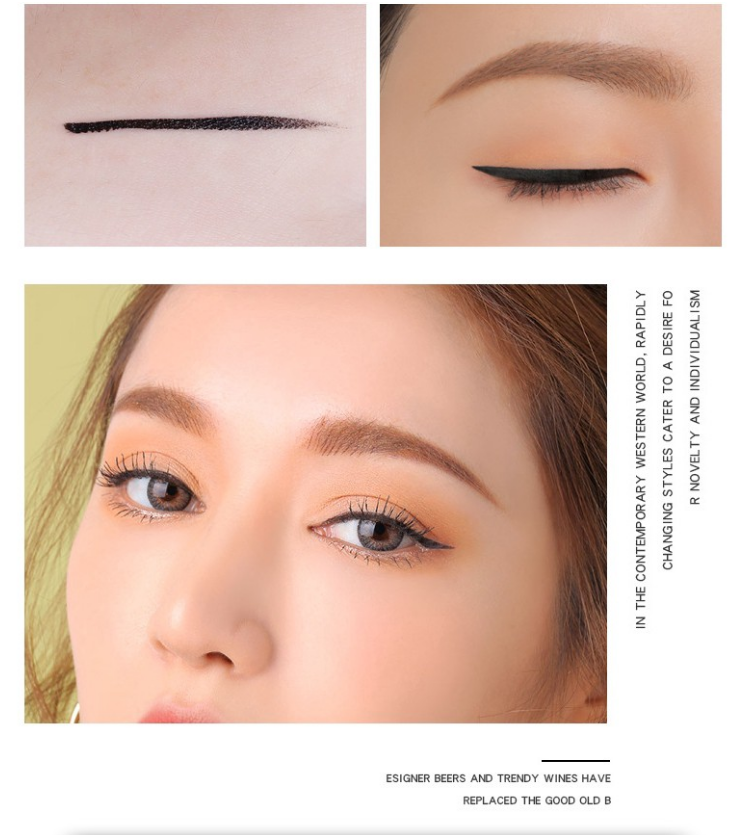 [Hàng mới về] Bút kẻ mắt trang điểm dạng lỏng màu đen chống thấm nước lâu trôi không bị nhòe dễ lên màu nhỏ gọn