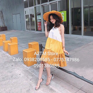 ĐẦM BABYDOLL 2 DÂY XÒE PHỐI 3 MÀU TẶNG KÈM KHĂN LỤA