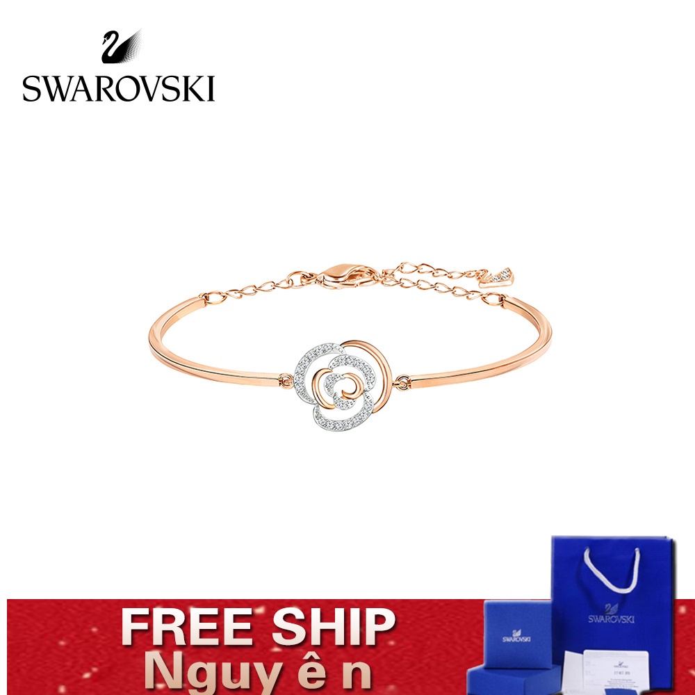 FREE SHIP VòngTay Nữ Swarovski ENDEARING Hoa hồng vàng Bracelet Crystal FASHION cá tính Trang sức trang sức đeo THỜI TRANG