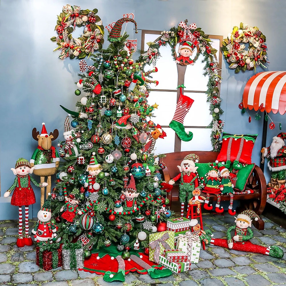 1 hộp quả châu nhiều màu trang trí cây thông noel