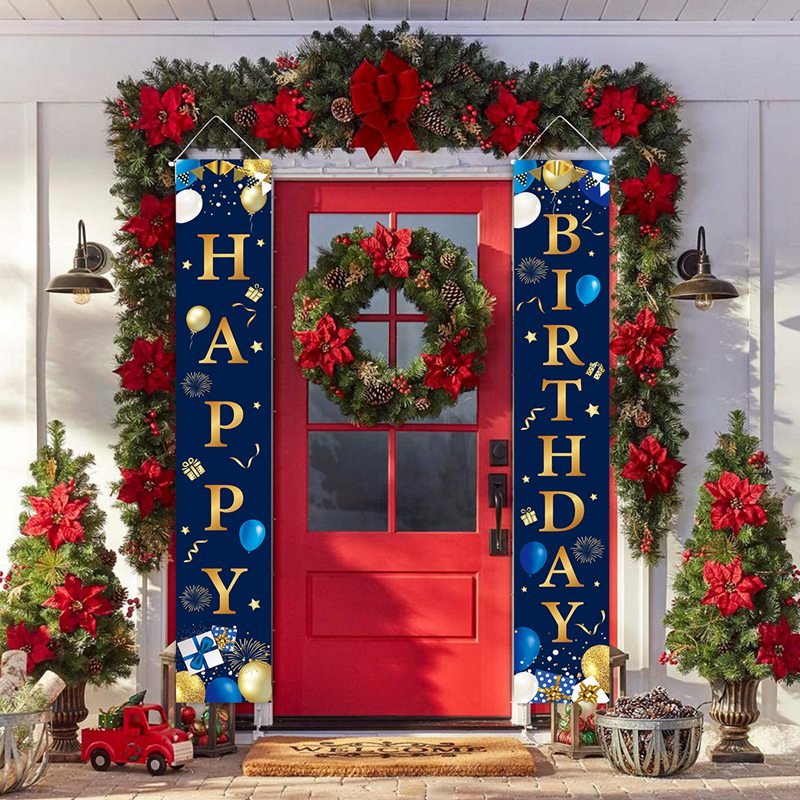 Bộ Rèm Cửa Và Bong Bóng Màu Vàng Đen 180x30cm Trang Trí Tiệc Sinh Nhật 18 20 30 40 Tuổi