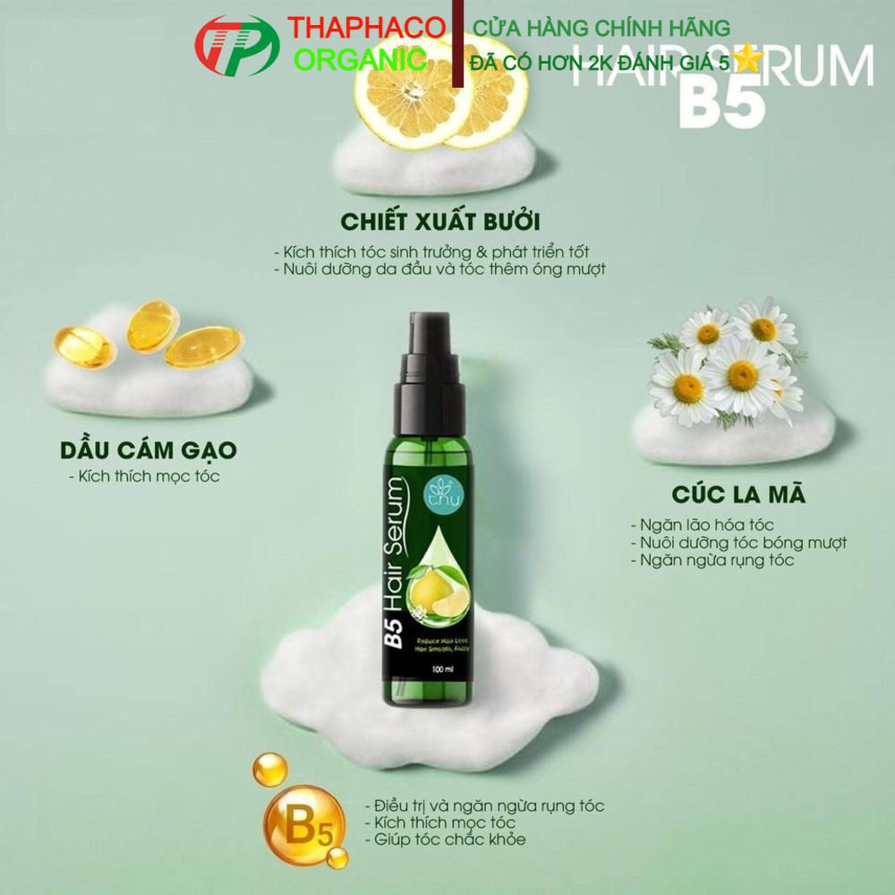 Combo 5 Serum dưỡng tóc B5 AnThy  Hair serum B5 giảm rụng tóc, kích thích mọc tóc, hương thơm bưởi