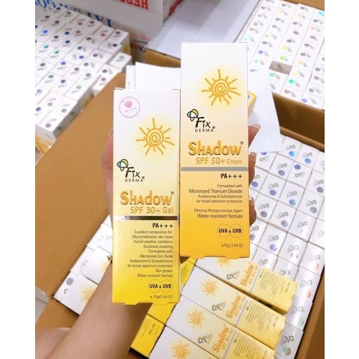 Kem Chống Nắng Fixderma Shadow Cream SPF 50+ Cho Da Dầu Mụn Chính Hãng 75g