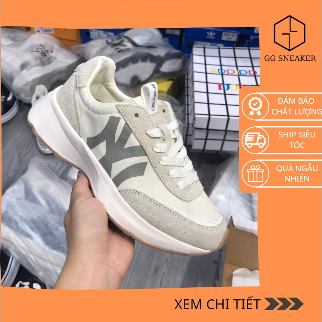 Giày Sneaker MLB Jogger Màu Kem Sữa