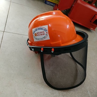 Mũ bảo hộ có tấm lưới chắn khi cắt cỏ, phát đồi, cắt máy cưa gỗ