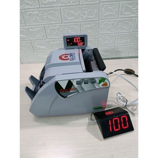 MÁY ĐẾM TIỀN GLORY F9999 PRO. NHẬT BẢN  Có chế độ đếm tổng, đa chức năng, Cnghệ Nhật[Tặng Đèn Soi Tiền giả, Đèn Soi Cua]