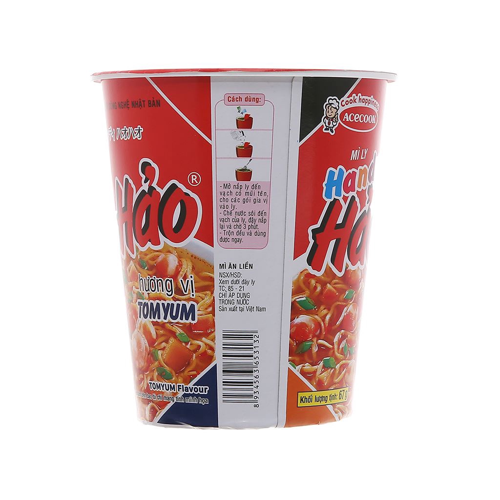 Thùng 24 ly Mì Handy Hảo Hảo Tomyum ly 67g