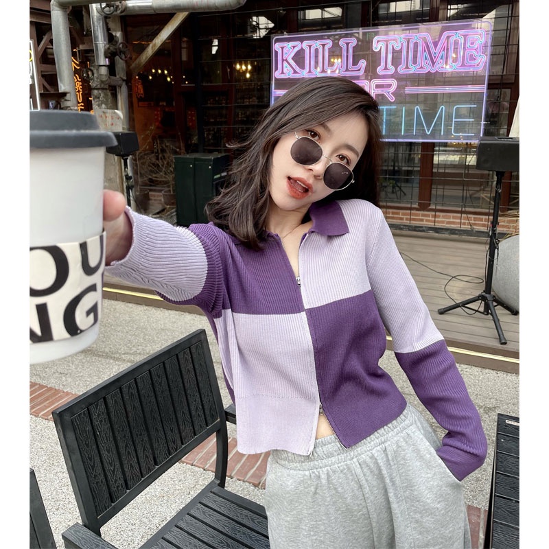 Áo Khoác cardigan Họa Tiết Sọc Caro Thời Trang Hàn Quốc Cho Nữ