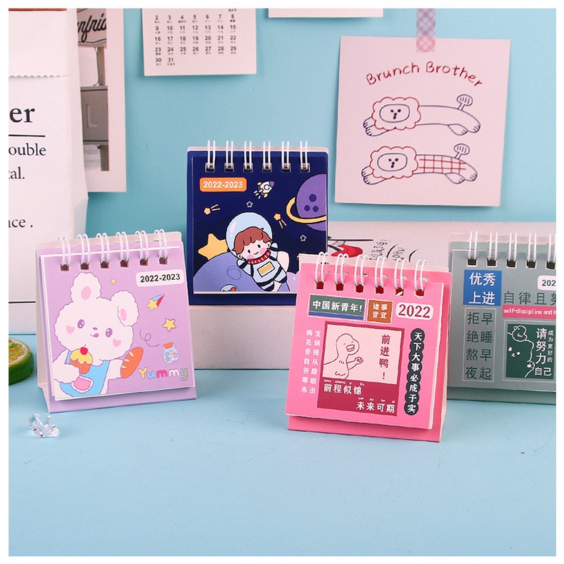 Lịch Năm 2023 mini Để Bàn Họa Tiết Hoạt Hình Dễ Thương Bắt Mắt