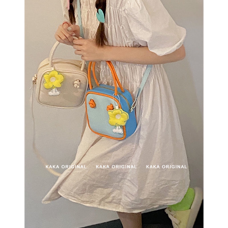 Túi Đeo Chéo Màu Sắc Tương Phản Thời Trang Mùa Hè Cho Nữ Dễ Phối Đồ Với 5 Kiểu