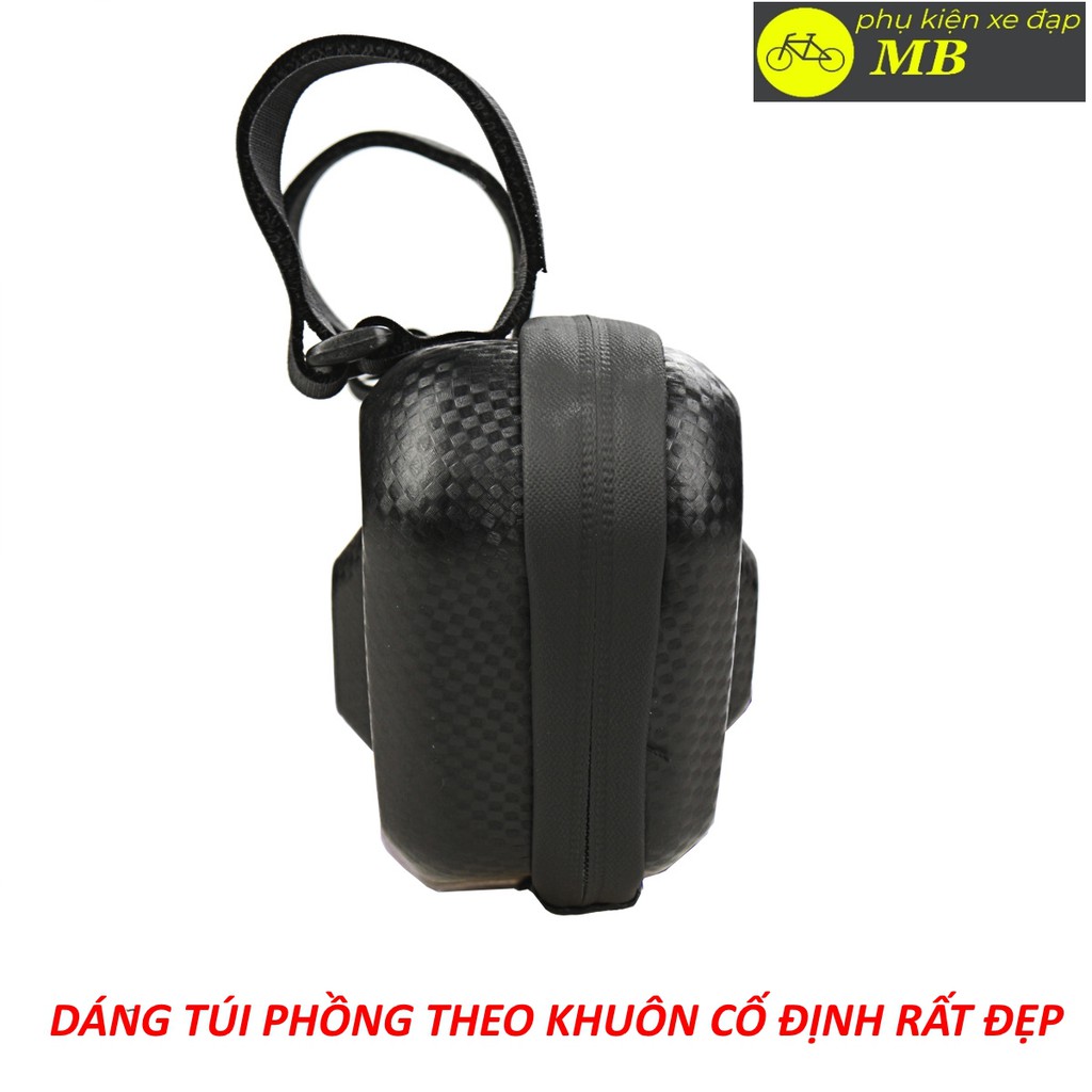 túi xe đạp thể thao chống nước treo sườn trên vân cacbon cao cấp chính hãng BSOUL 02