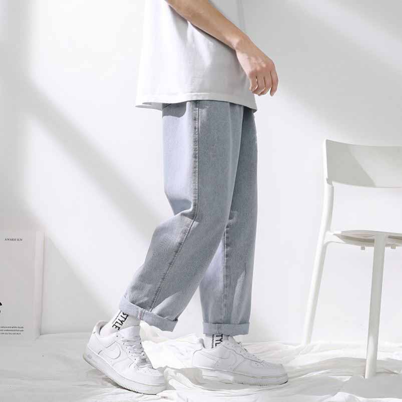 Quần jean nam baggy ống suông rộng , Quan jean nam nữ Ulzzang Unisex TR01 hottrend 2021 , cam kết không phai  màu