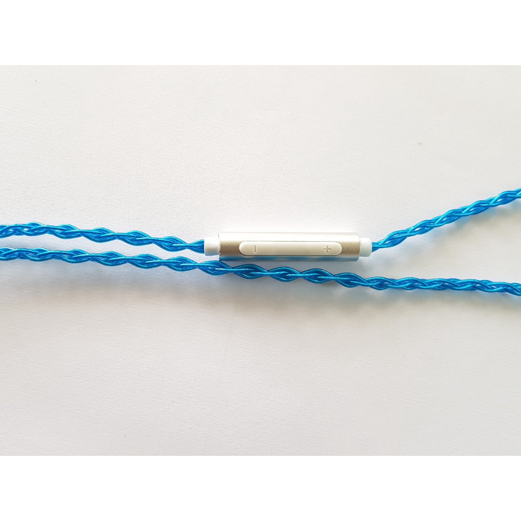 Dây mạ bạc 8 lõi chân QDC, MMCX, 2 Pin 0.78mm có MICRO và Tăng giảm âm lượng cho KZ ZSN Pro, ZS10, Blon BL03