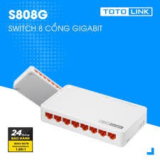 Bộ Chia Mạng 8 cổng Totolink S808G Gigabit - Hàng Chính Hãng