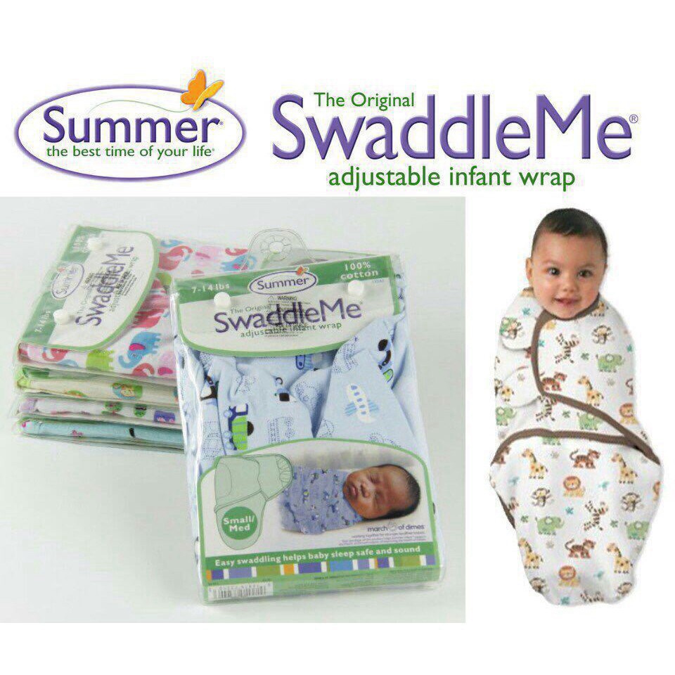 Chăn Khăn Quấn Chống Giật Mình Cho Bé Sơ Sinh Summer Swaddle Me