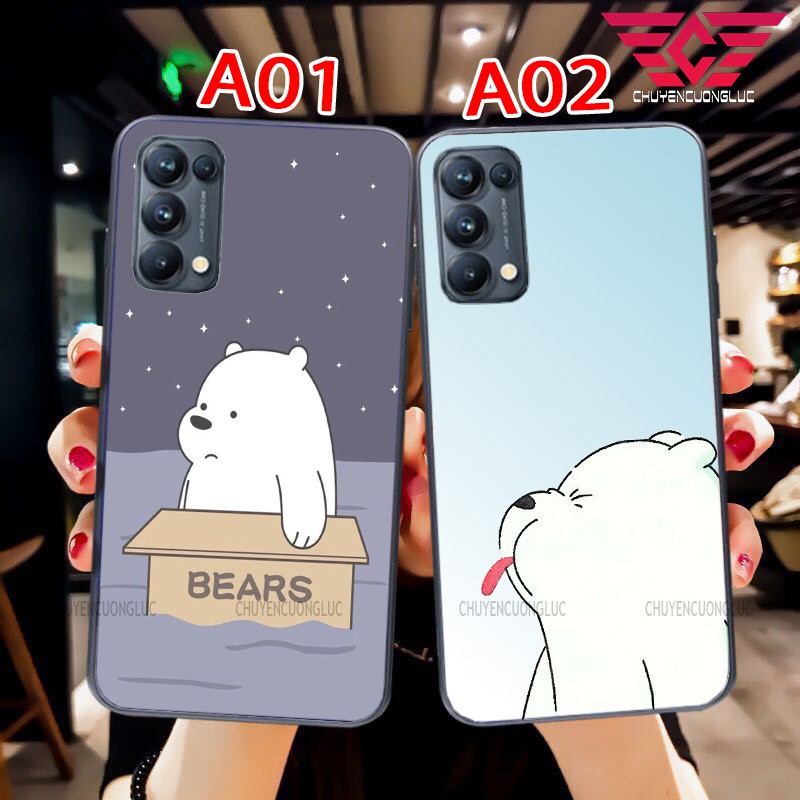 ỐP LƯNG OPPO RENO 5/ RENO 6Z/ RENO 4/ RENO 3 BẰNG KÍNH IN HÌNH GẤU SIÊU DỄ THƯƠNG