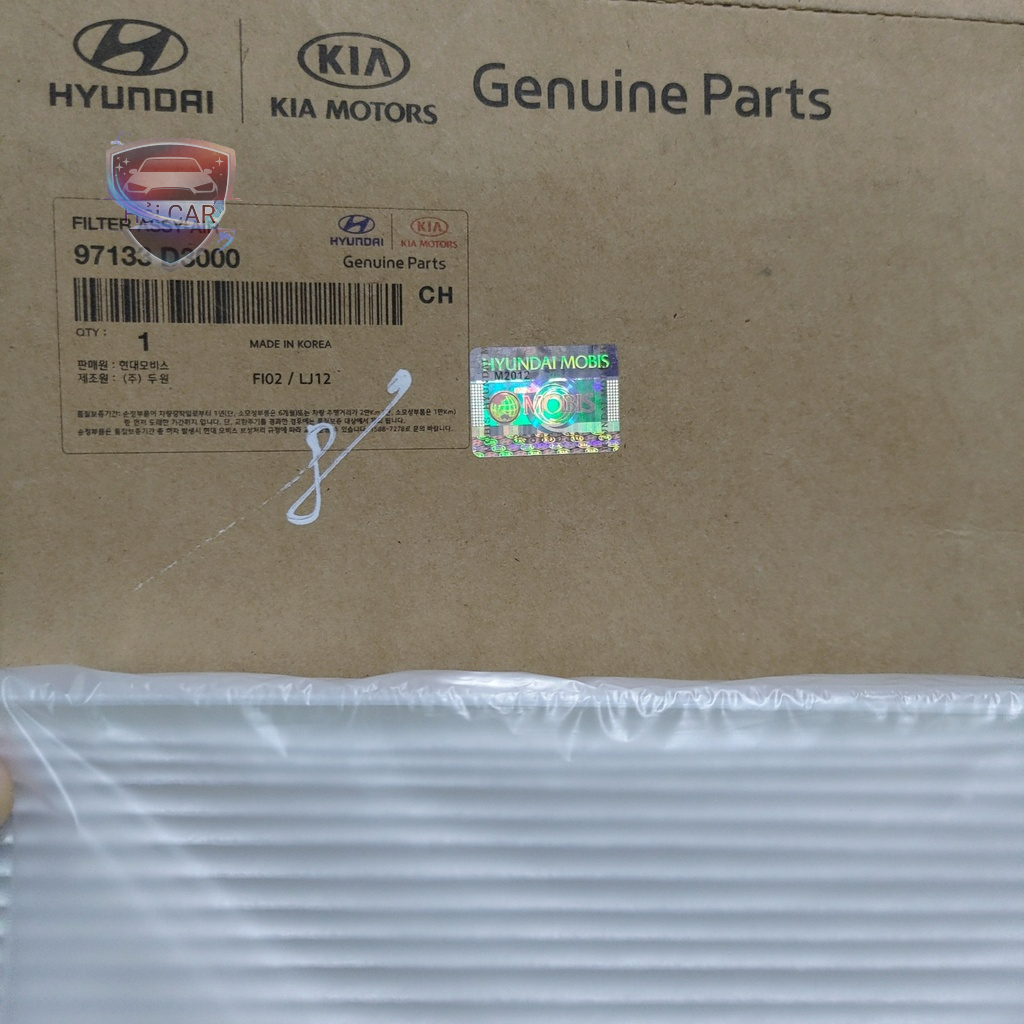 LỌC GIÓ ĐIỀU HÒA Accent Santafe  Tucson, Kona CHÍNH HÃNG 97133D3000