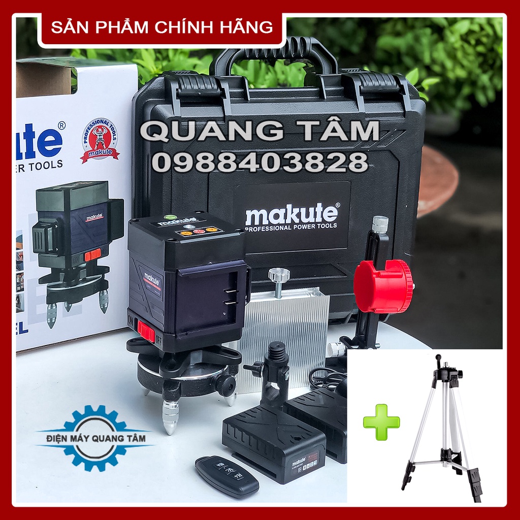 Máy Bắn Cốt Cân Bằng Laser 12 Tia Xanh Makute LL012 + Tặng Chân 1,2m [Chính Hãng]