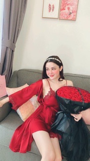 Set bộ ngủ lụa 4 món HÀNG CÓ SẴN ( kèm video tự quay )