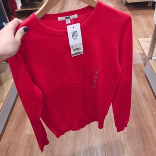 Áo len cardigan uniqlo cổ tròn