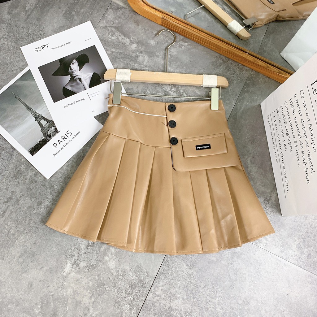 CHÂN VÁY DA XOÈ XẾP LI | BigBuy360 - bigbuy360.vn