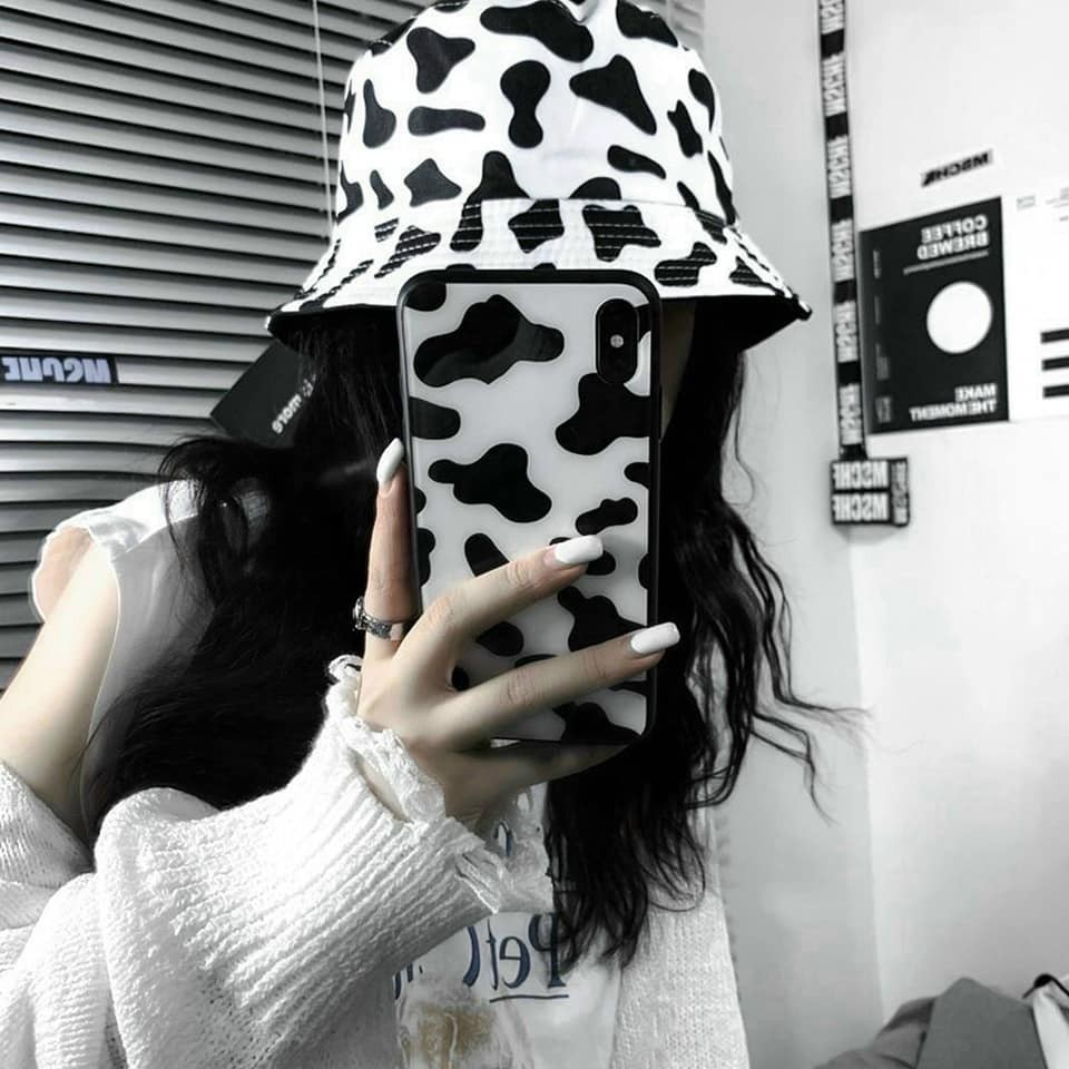 Mũ vành loang đen trắng ⚡️ SALE KHÔ MÁU ⚡️ Nón Bèoh Nón bucket 1 Mặt Họa Tiết Bò Sữa, Ngựa Vằn Xinh Nam Nữ
