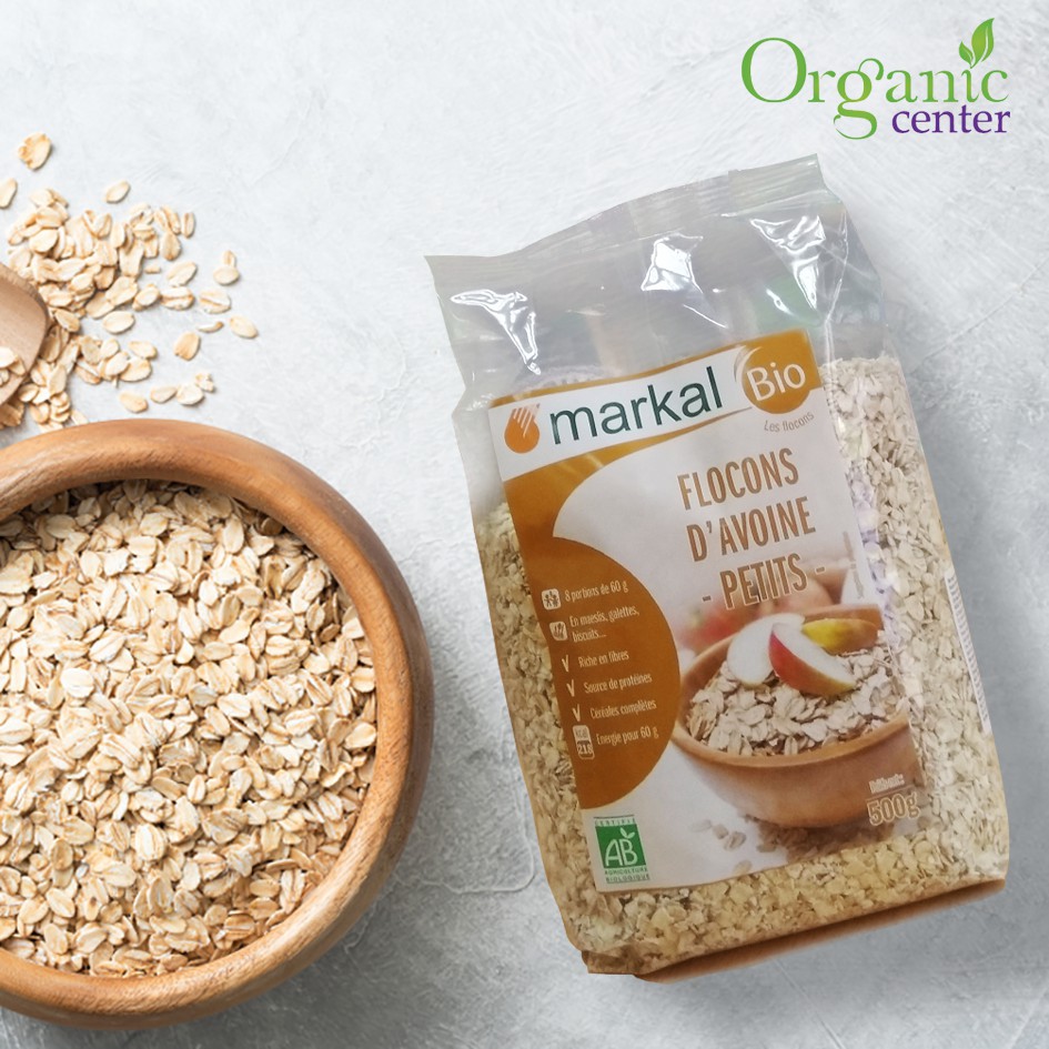 Yến mạch cán mỏng hữu cơ Markal 500g - Date: 8/2022