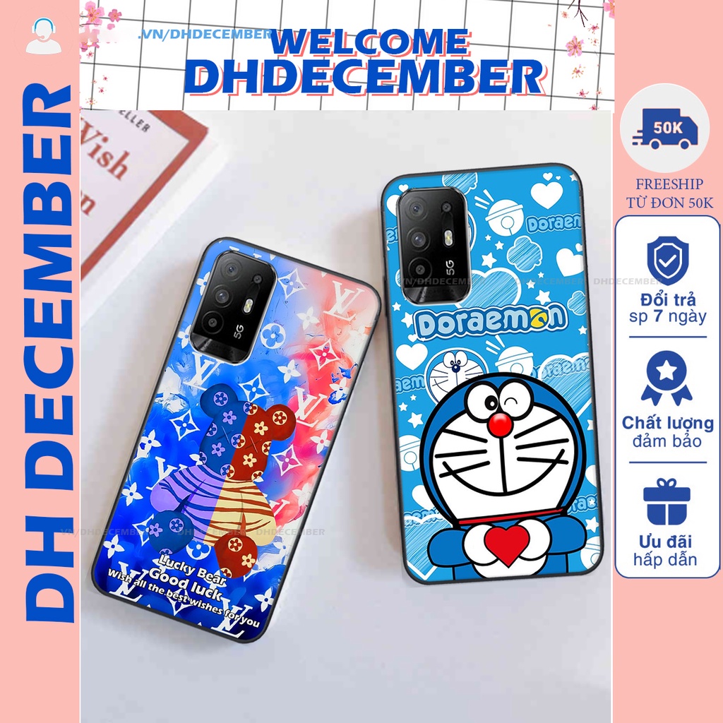 Ốp lưng Oppo A94 5G in hình gấu K@ws, gấu nâu, dor@emon RẺ- ĐẸP- BỀN