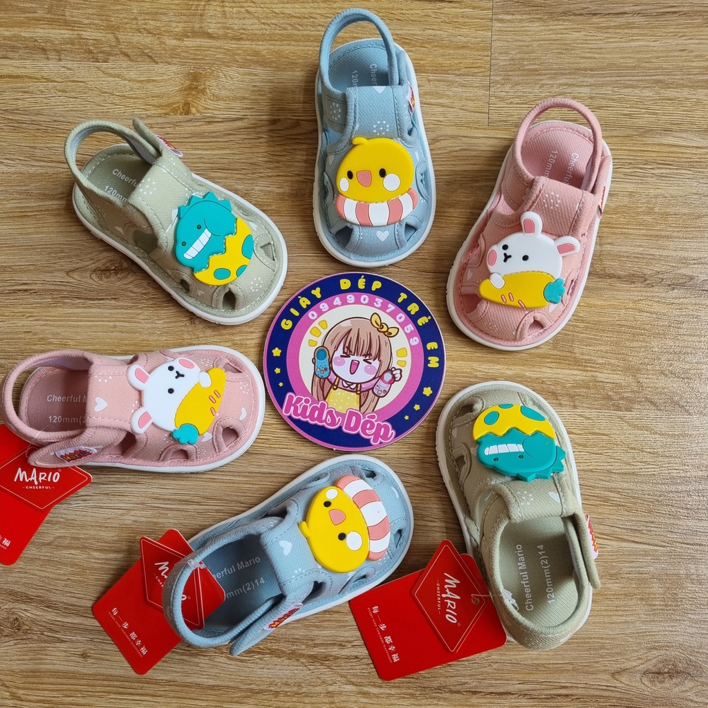 Mẫu mới cheerful mario giày sandal tập đi có kèn cho bé 6-24m - ảnh sản phẩm 2