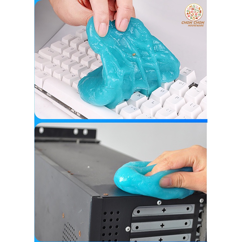 Gel silicon Gel làm sạch bụi bẩn ô tô bàn phím máy tính hộp 160g,miếng bùn dẻo đa năng