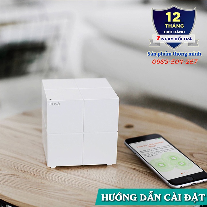 Bộ Wifi Mesh không dây Tenda Nova MW6 Ghép nối nhiều thiết bị cùng 1 tên wifi