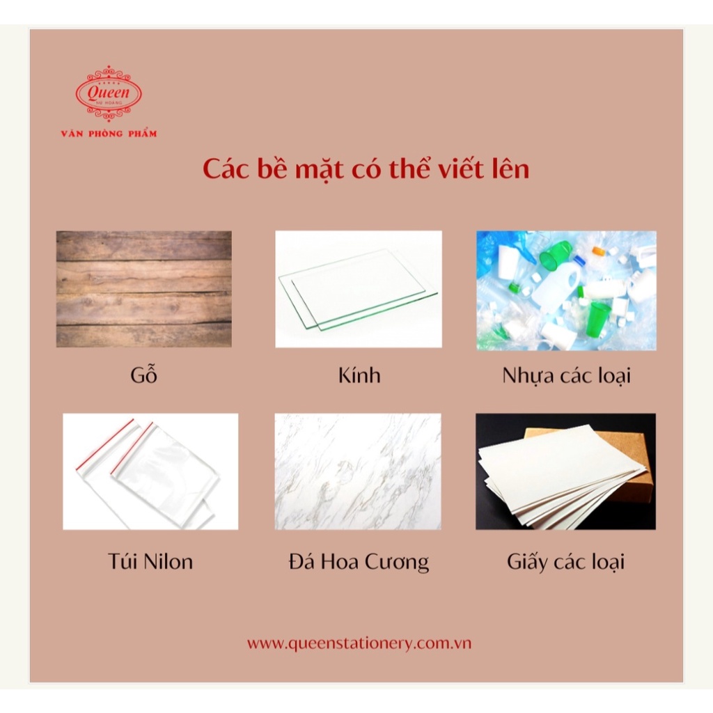 Bút Lông Dầu 2 Đầu Queen PM-02