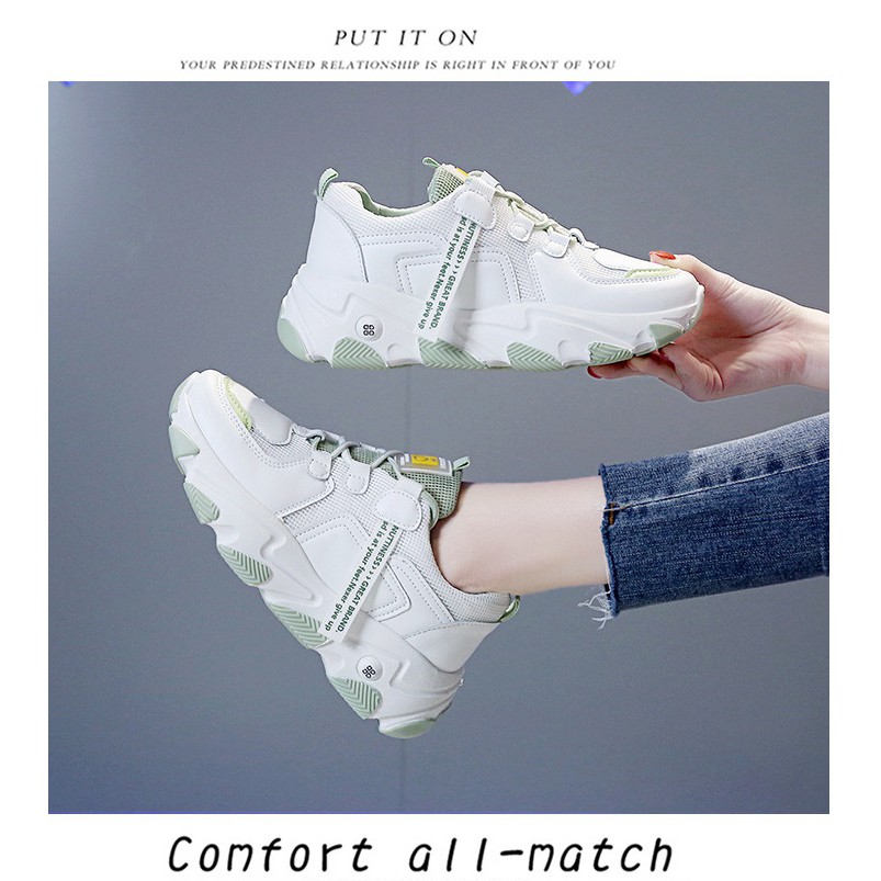 Giày sneaker nữ độn đế tăng 6.5cm chiều cao phong cách Hàn Quốc | WebRaoVat - webraovat.net.vn