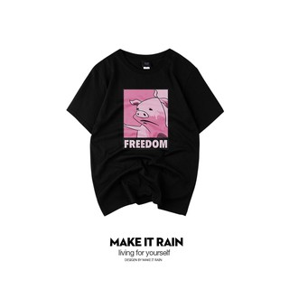 Áo phông make it rain chú heo tự do