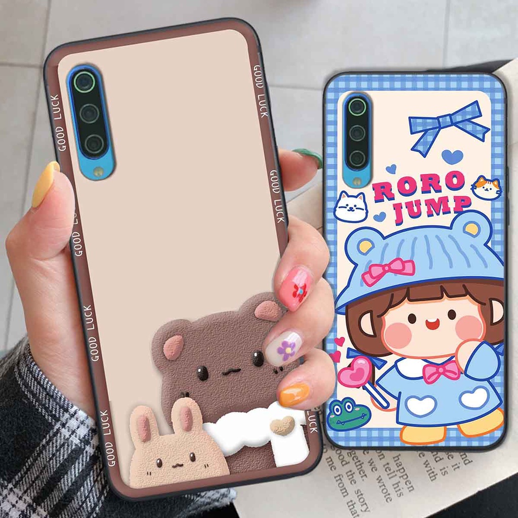 Ốp Xiaomi Mi 9 SE bear brick, gấu đáng yêu, dễ thương