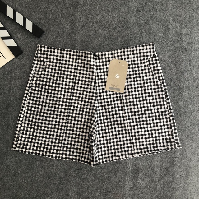 Quần short kaki lưng cao co dãn khóa kéo trước đủ size