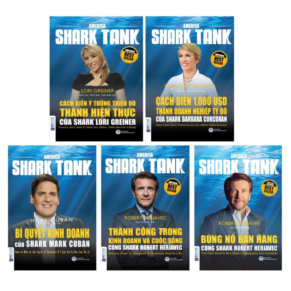 Sách - Combo Huấn Luyện Kinh Doanh Cùng America Shark Tank (Bộ 5 Cuốn)