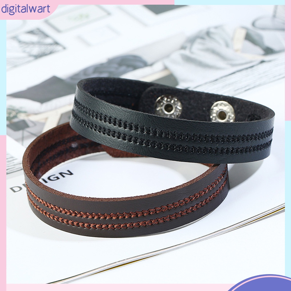 Vòng tay giả da họa tiết thêu phong cách vintage