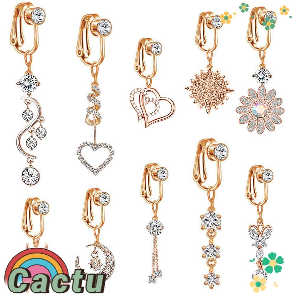 Khuyên Rốn Dạng Kẹp Đính Đá Giả