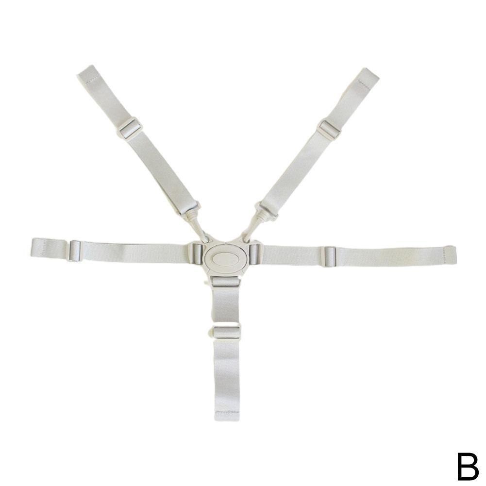 Dây Thắt Lưng 5 Điểm Gắn Ghế Ngồi Bằng Nylon Có Nút Màu Xám Cho Bé