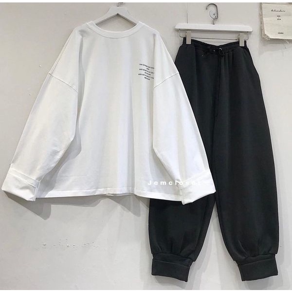 Áo Thun Tay Dài JEM CLOSET Chất Nỉ Thun Thoáng Mát Thấm Hút Mồ Hôi INSTEAD 1833