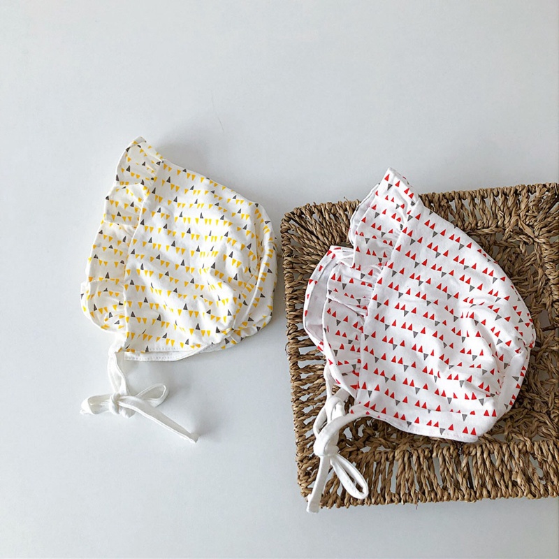 Mũ Cotton Phối Ren Dễ Thương Dành Cho Bé Gái