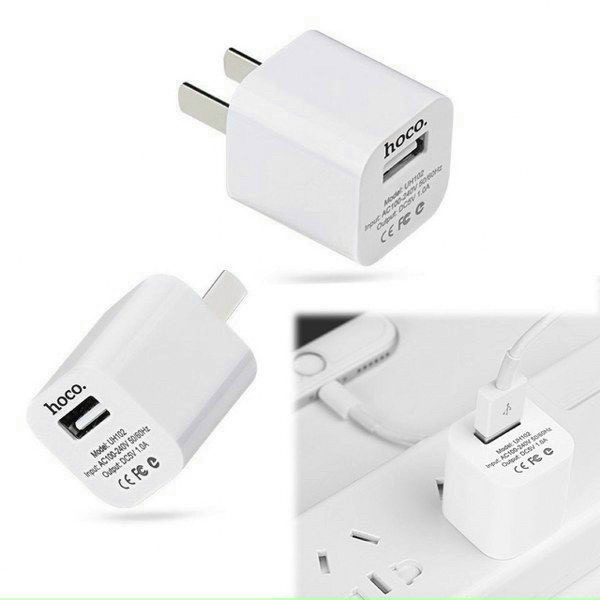 Củ sạc Hoco UH102 5V/1A cho iPhone/ iPad/Samsung/Huawei/Smart Phone cao cấp BẢO HÀNH 12 THÁNG