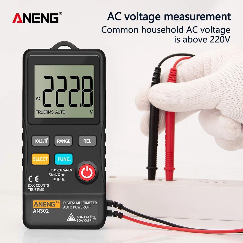JANE Đồng Hồ Vạn Năng Kỹ Thuật Số ANENG AN302 Tự Động Chuyên Dụng